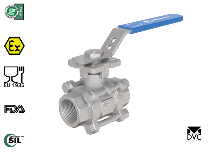 3-delt kuglehane (Type DVC7444)