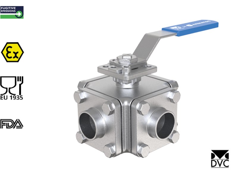 Vis detaljer for 3-vejs kuglehane (Type DVC1616, DVC1716) 3-vejs kuglehane (Type DVC1616, DVC1716)