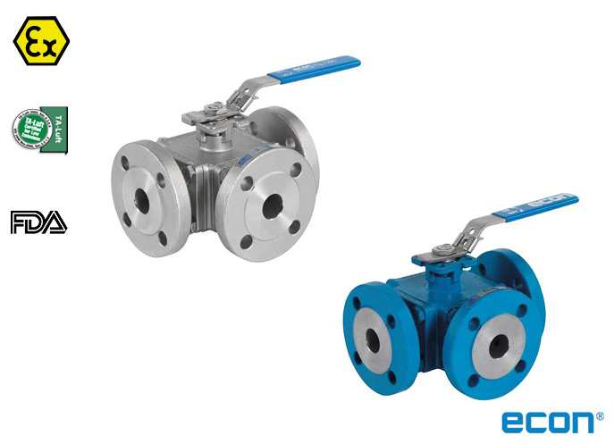 3-vejs flangekuglehane (Fig. 7281, 7291)