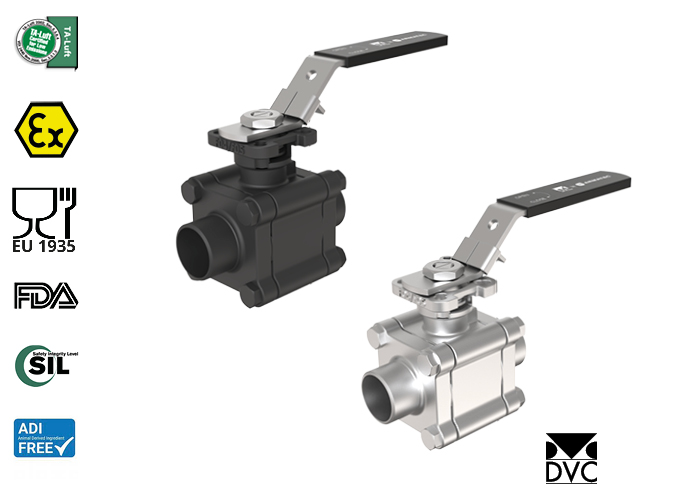 3-delt 'premium' kuglehane (Type DVC1211-DVC1311)