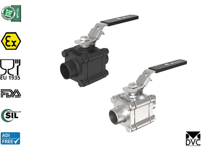 Vis detaljer for 3-delt kuglehane (Type DVC1210-DVC1310) 3-delt kuglehane (Type DVC1210-DVC1310)